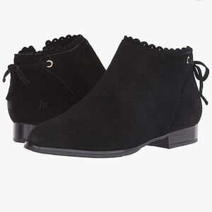 Jack Rogers Charlotte Suede Ankle Booties in Black - Brand New